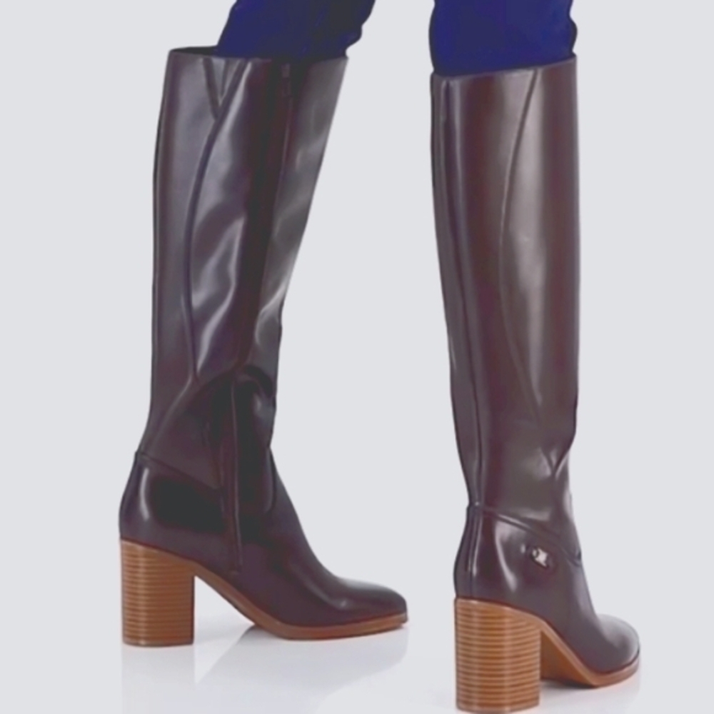 Gorgeous Giani Bernini Dark Brown Heeled Boots - Picture 4 of 5